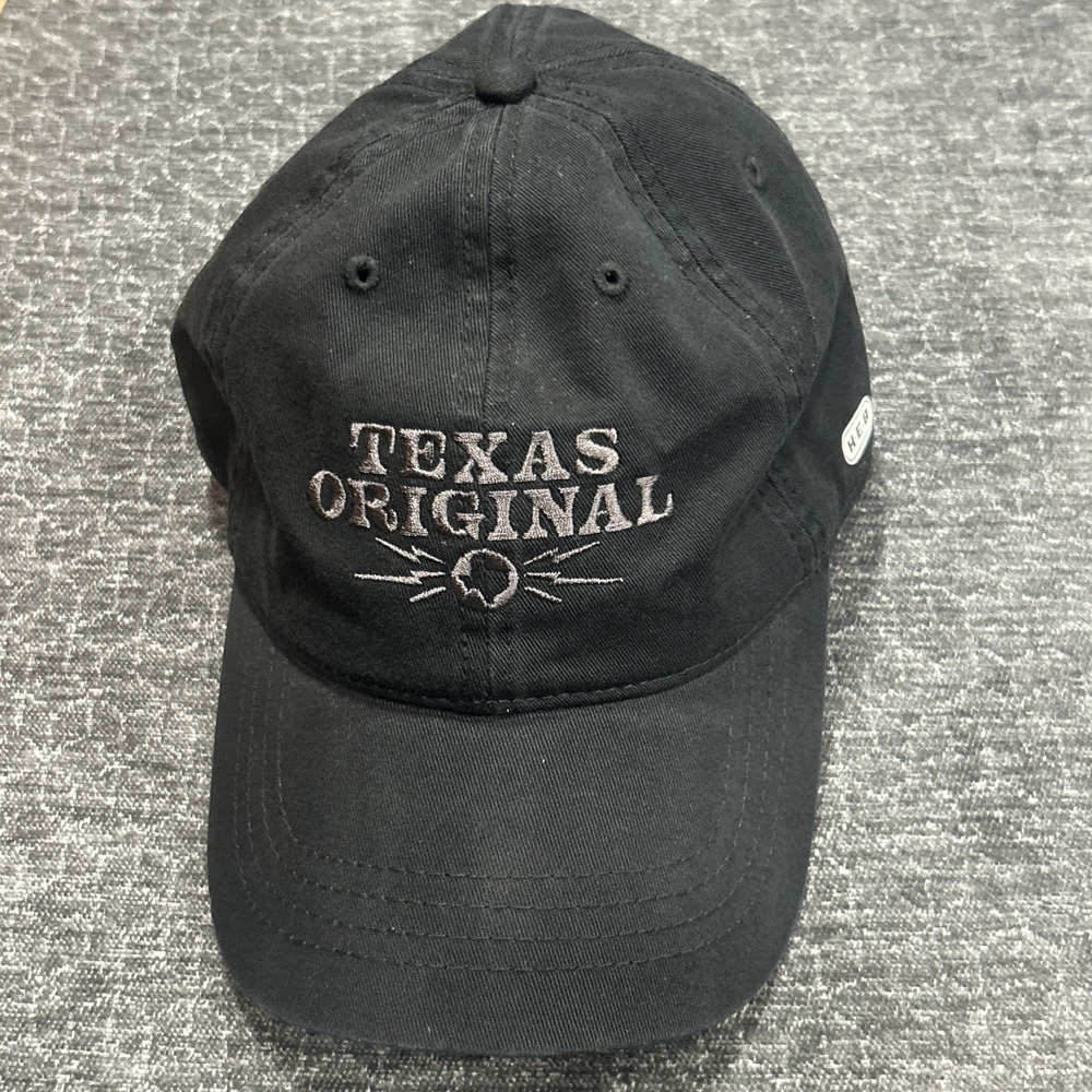 H-E-B Hat Cap Strap Back Black Embroidered Texas Original Lone Star Mens Grocery